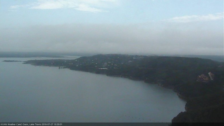 Lake Travis webcam, July 27, 2016 9:40 AM CT