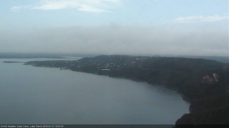 Lake Travis webcam, July 27, 2016 10:00 AM CT