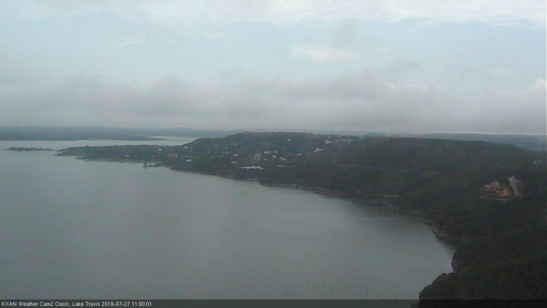 Lake Travis webcam, July 27, 2016 10:15 AM CT
