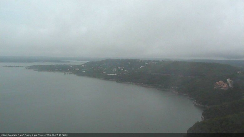 Lake Travis webcam, July 27, 2016 10:50 AM CT