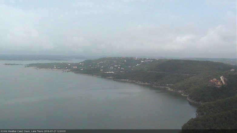 Lake Travis webcam, July 27, 2016 11:15 AM CT