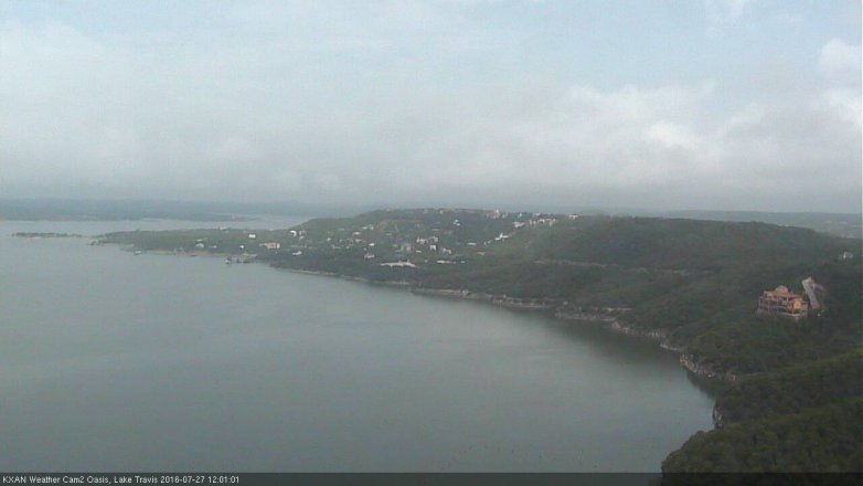 Lake Travis webcam, July 27, 2016 11:20 AM CT