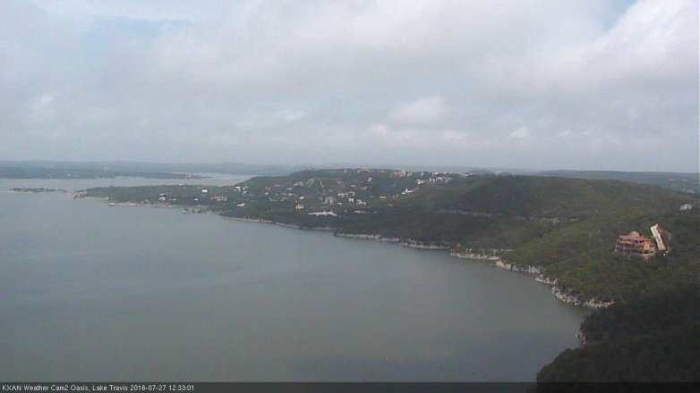Lake Travis webcam, July 27, 2016 11:40 AM CT