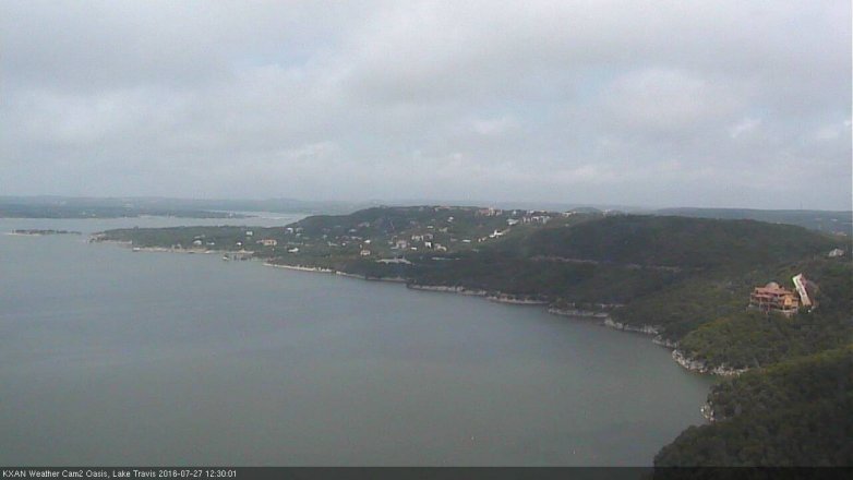 Lake Travis webcam, July 27, 2016 11:45 AM CT