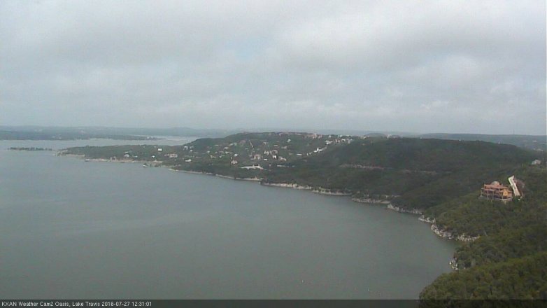 Lake Travis webcam, July 27, 2016 12:00 PM CT