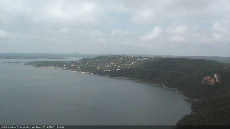 Lake Travis webcam, July 27, 2016 12:20 PM CT