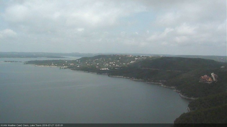 Lake Travis webcam, July 27, 2016 12:25 PM CT