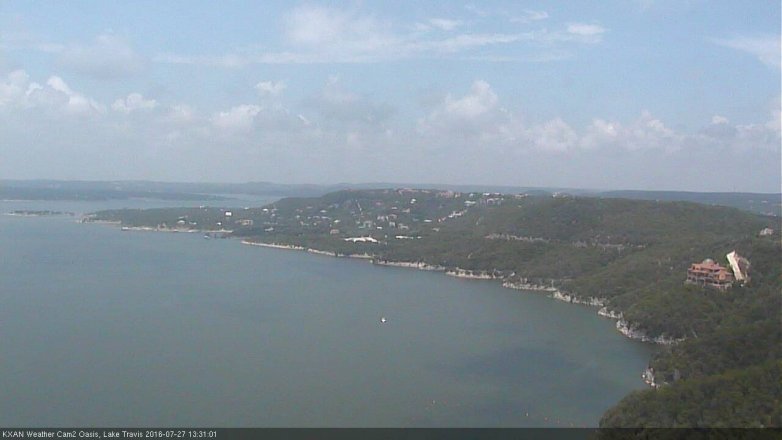 Lake Travis webcam, July 27, 2016 12:55 PM CT