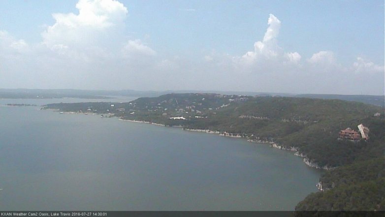 Lake Travis webcam, July 27, 2016 1:55 PM CT