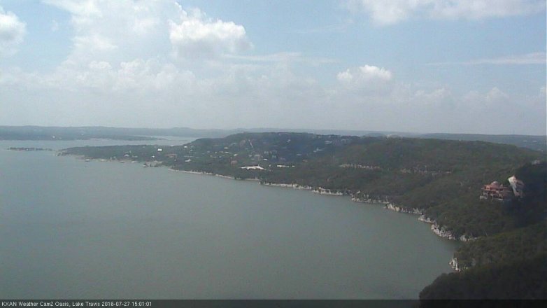 Lake Travis webcam, July 27, 2016 2:05 PM CT
