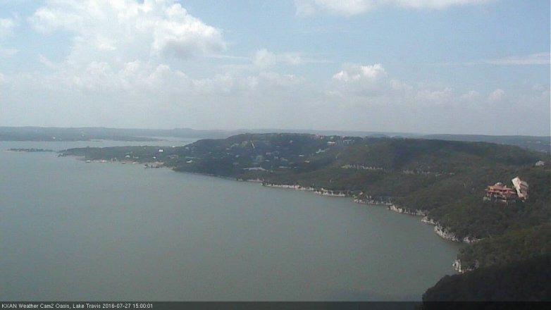 Lake Travis webcam, July 27, 2016 2:10 PM CT