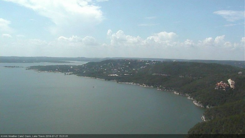Lake Travis webcam, July 27, 2016 2:40 PM CT