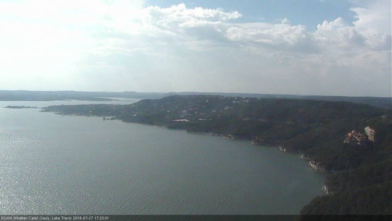 Lake Travis webcam, July 27, 2016 4:50 PM CT