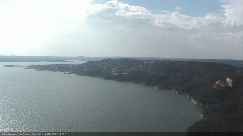 Lake Travis webcam, July 27, 2016 4:55 PM CT