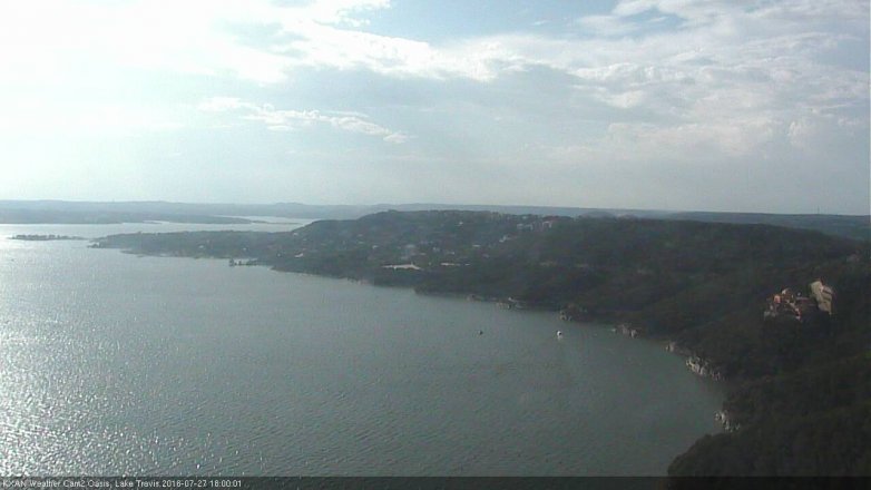 Lake Travis webcam, July 27, 2016 5:05 PM CT