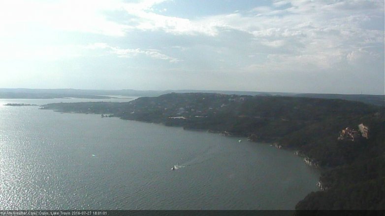Lake Travis webcam, July 27, 2016 5:15 PM CT