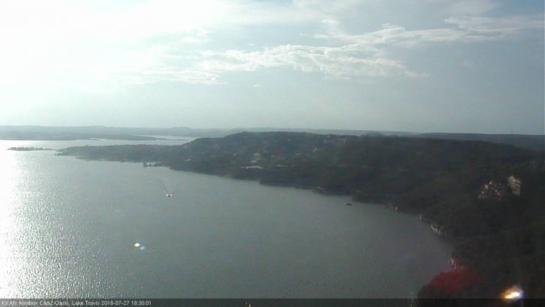 Lake Travis webcam, July 27, 2016 5:35 PM CT