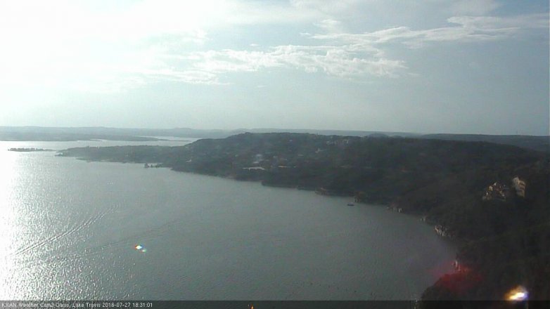 Lake Travis webcam, July 27, 2016 5:40 PM CT