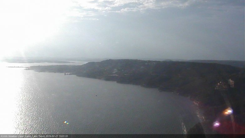 Lake Travis webcam, July 27, 2016 6:05 PM CT