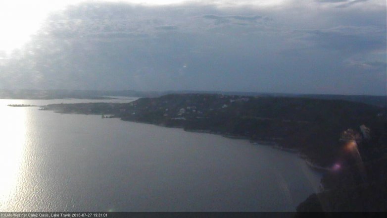 Lake Travis webcam, July 27, 2016 6:35 PM CT