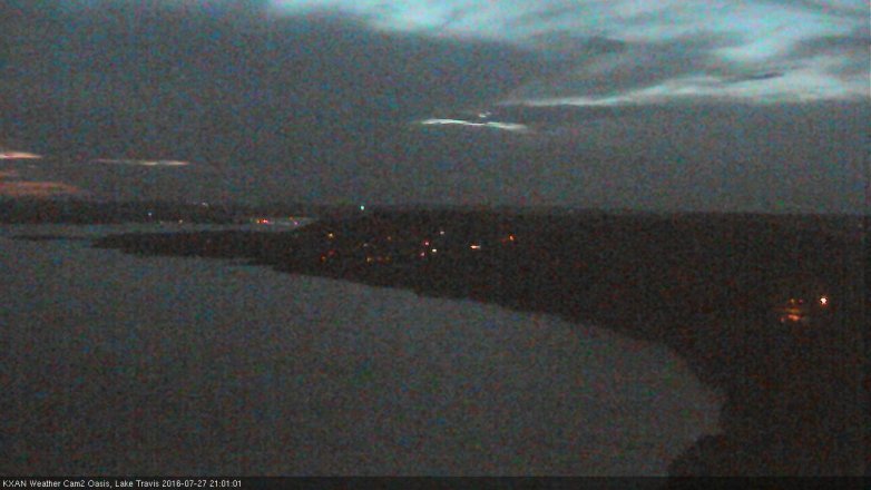 Lake Travis webcam, July 27, 2016 8:25 PM CT