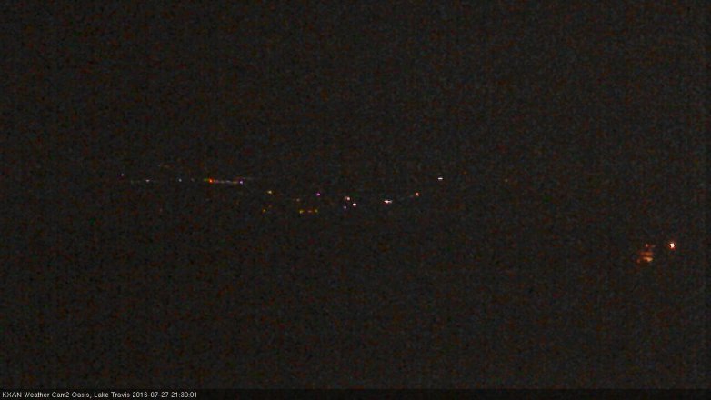 Lake Travis webcam, July 27, 2016 8:50 PM CT