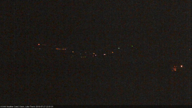 Lake Travis webcam, July 27, 2016 9:05 PM CT