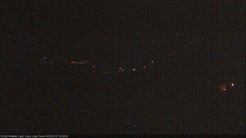 Lake Travis webcam, July 27, 2016 9:10 PM CT