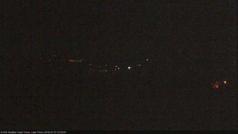 Lake Travis webcam, July 27, 2016 9:35 PM CT