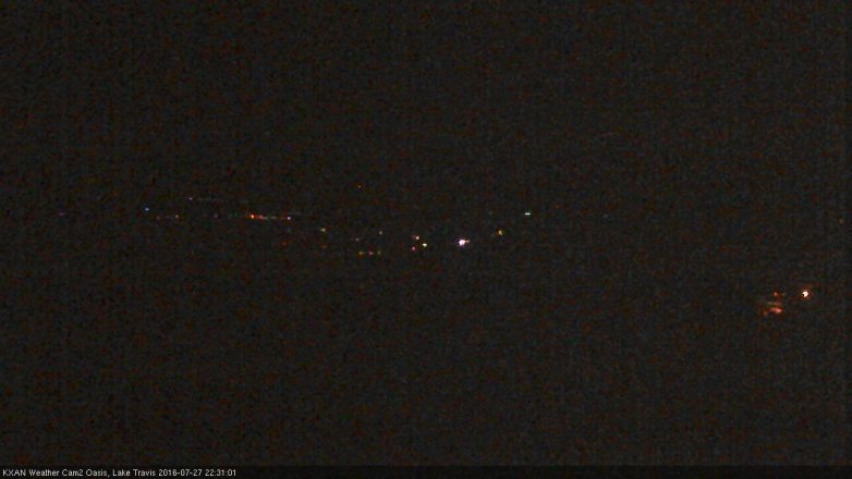 Lake Travis webcam, July 27, 2016 9:45 PM CT