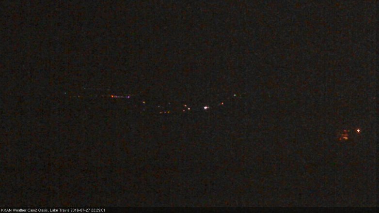 Lake Travis webcam, July 27, 2016 9:50 PM CT