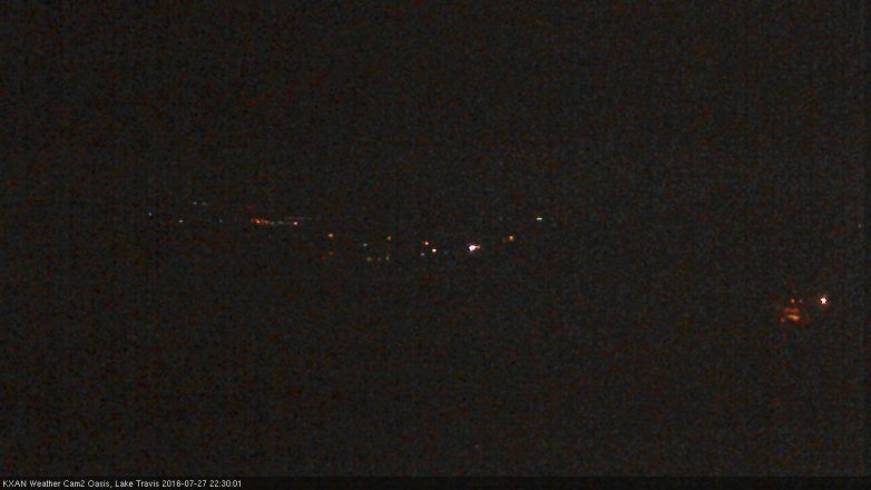 Lake Travis webcam, July 27, 2016 9:55 PM CT