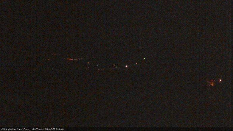 Lake Travis webcam, July 27, 2016 10:25 PM CT