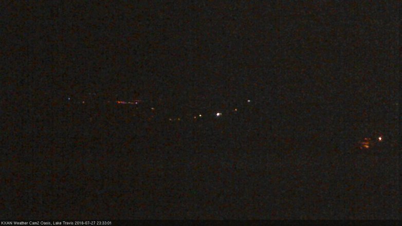 Lake Travis webcam, July 27, 2016 10:50 PM CT