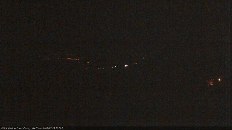 Lake Travis webcam, July 27, 2016 10:55 PM CT