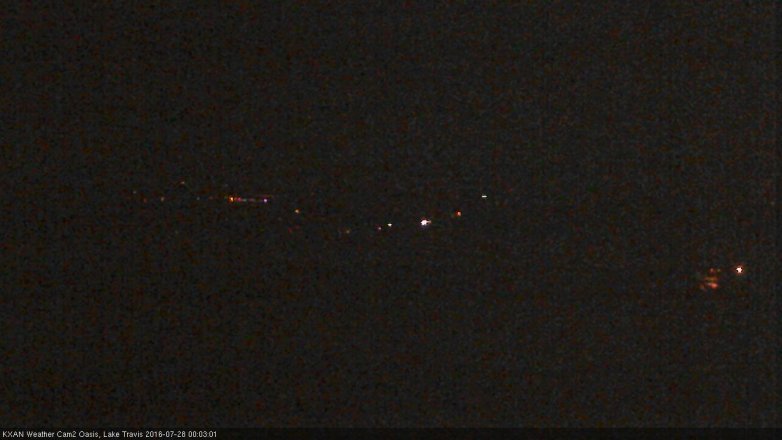 Lake Travis webcam, July 27, 2016 11:20 PM CT