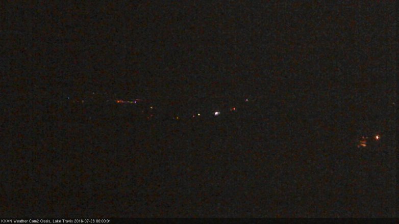 Lake Travis webcam, July 27, 2016 11:25 PM CT