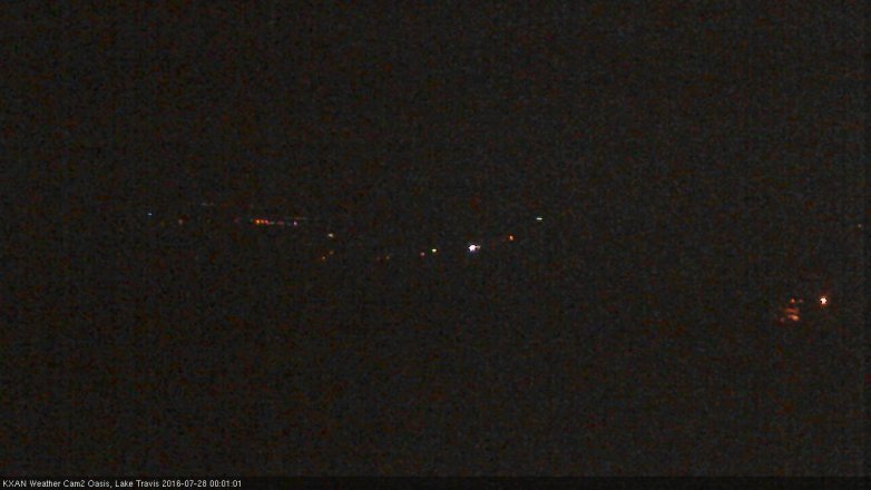 Lake Travis webcam, July 27, 2016 11:30 PM CT