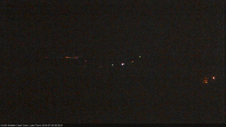 Lake Travis webcam, July 27, 2016 11:35 PM CT