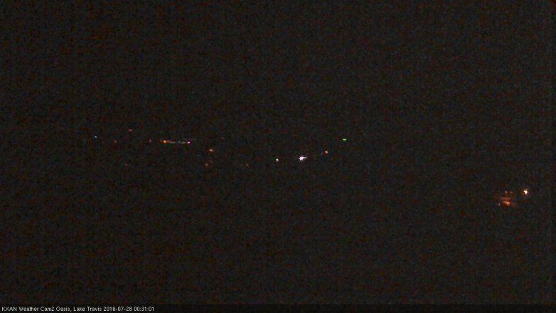 Lake Travis webcam, July 27, 2016 11:50 PM CT