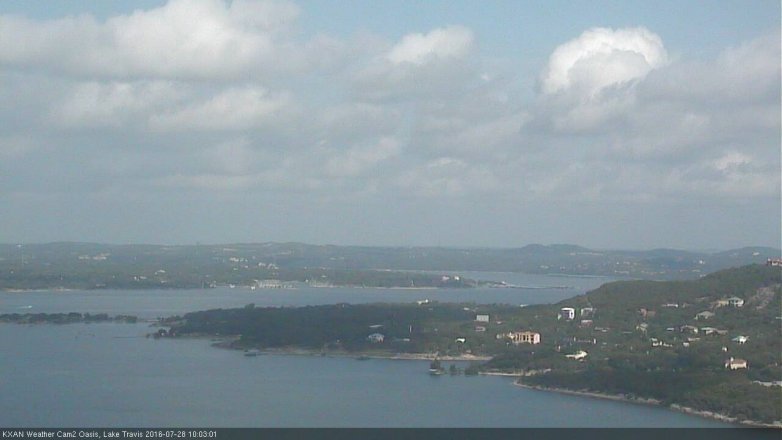 Lake Travis webcam, July 28, 2016 9:15 AM CT