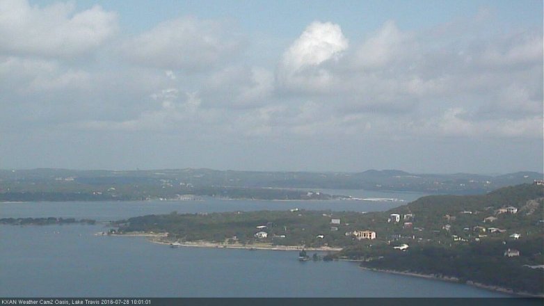 Lake Travis webcam, July 28, 2016 9:20 AM CT