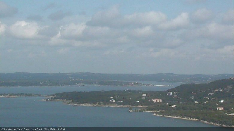 Lake Travis webcam, July 28, 2016 10:00 AM CT