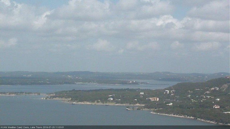 Lake Travis webcam, July 28, 2016 10:10 AM CT