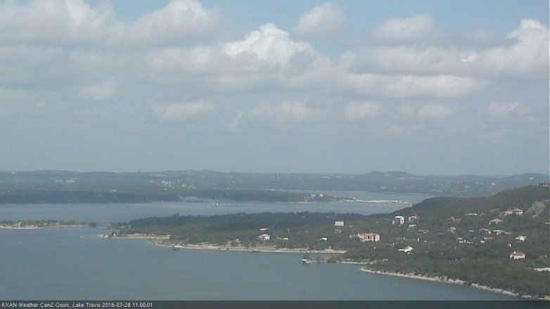 Lake Travis webcam, July 28, 2016 10:25 AM CT