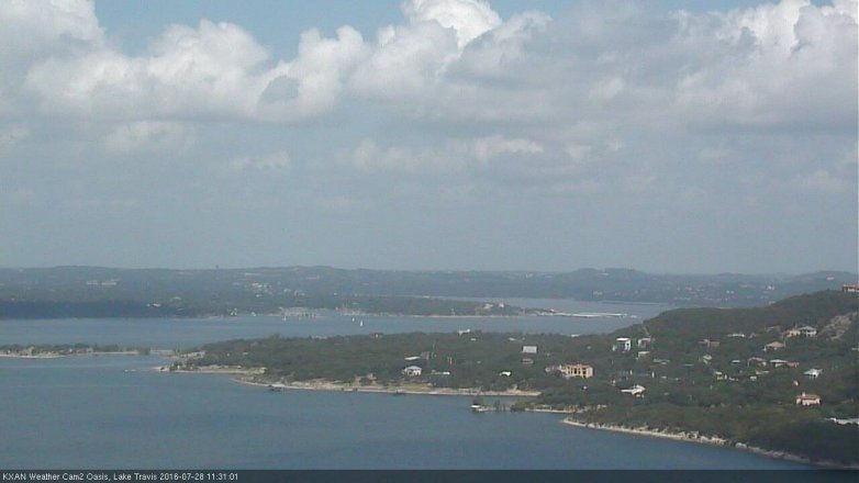 Lake Travis webcam, July 28, 2016 10:45 AM CT
