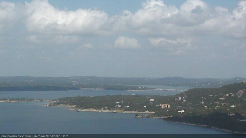 Lake Travis webcam, July 28, 2016 10:50 AM CT