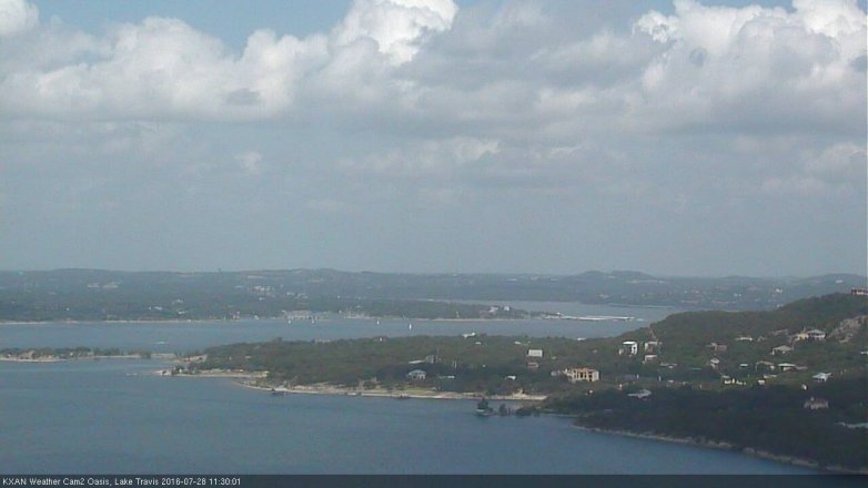 Lake Travis webcam, July 28, 2016 11:00 AM CT
