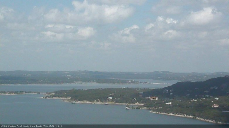Lake Travis webcam, July 28, 2016 11:15 AM CT