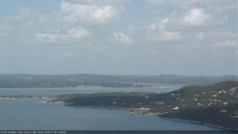 Lake Travis webcam, July 28, 2016 11:25 AM CT
